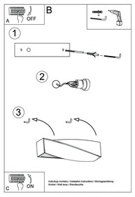 Керамична стенна лампа Taurus - Sollux