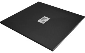 Mexen Hugo квадратен поддушник SMC 100 x 100 см, черен, покритие inox - 42701010-X