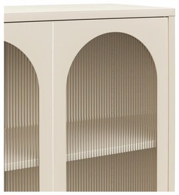 Кремава метална витрина 80x186x40 cm Luna – Støraa