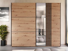 Гардероб Sintra 250 плъзгащ-Fusiko-Черно