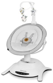 Lionelo - Детска люлка с мелодия BELLA Grey Concrete + дистанционно управление