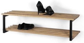 Черна/в естествен цвят метална висяща стойка за обувки 100x26x34 cm Marco – Spinder Design