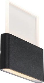 Външна стенна лампа черна с LED за номера на къщи IP54 - Kandi