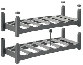 Сива пластмасова стойка за вино Vario - Rotho