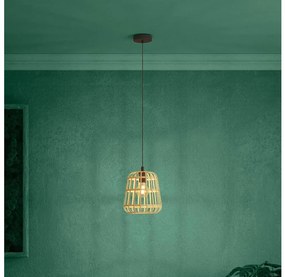 Eglo 390152 - Пендел MONTEZUELO 1xE27/40W/230V Ø 24 см кафяв