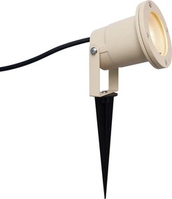 Градински прожектор бежов GU10 50mm регулируем IP65 вкл. кабел и щепсел - Basic