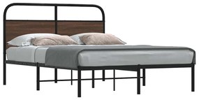 4100310 vidaXL Рамка за легло без матрак 160x200 см кафяв дъб инженерно дърво