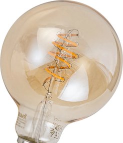 Комплект от 5 Интелигентни димируеми LED крушки E27 G95 кехлибар 4.9W 320lm 2500K