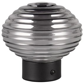 Черно-сива димируема настолна LED лампа със стъклен абажур (височина 14,5 cm) Earl - Trio