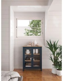 Тъмно син/естествен шкаф от борова дървесина 90x110 cm Misti - Marckeric