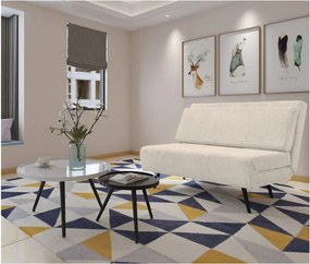 Кремав разтегателен диван от рипсено кадифе 140 cm Mallory – Støraa