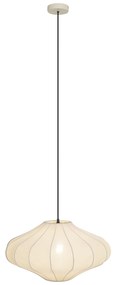 Japandi висяща лампа бежова с текстилен абажур 50 см - Plu