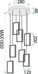 Лампа LED LHJ089-7CP BLACK