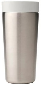 Термо чаша Brabantia Make&Take 1008490, 360 мл, Устойчива на разливане, Инокс/светлосив
