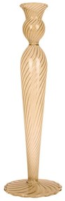 Светлокафяв стъклен свещник, височина 26,5 cm Swirl - PT LIVING
