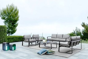 Сив алуминиев градински диван Merrigan – Bizzotto