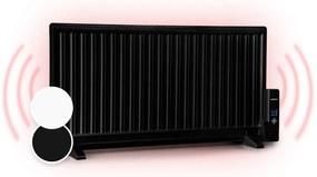 OneConcept Wallander, маслен радиатор, 1000 W, термостат, маслено отопление, ултра плосък дизайн, черен