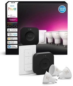 Стартов комплект Philips Hue WACA 3xGU10/4,2W 2000-6500K + устройство за свързване