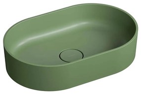 OMNIRES OVOUNOL - Мивка за плот OVO 55x36 см, доломит, матова маслинена