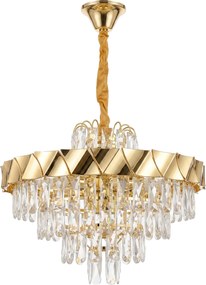 Кристална висяща лампа SWE076-CP 50cm GOLD