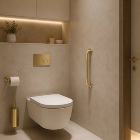 Прав дръжка за баня Brush Gold