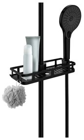 Матово черен самоносещ пластмасов рафт за баня Libertà - Wenko