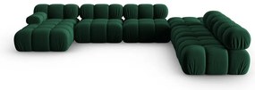 Зелен кадифен диван 379 cm Bellis - Micadoni Home