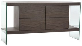 Бюфет DKD Home Decor Кристал Кафяв Прозрачен Oрех 160 x 45 x 80 cm Дървен MDF