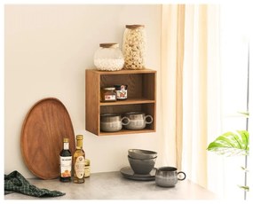 На няколко нива стенен рафт от масивен дъб в естествен цвят 18 cm Townsville – House Nordic