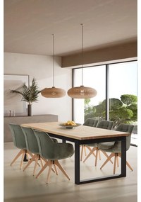 Трапезна маса с дъбов плот 100x220 cm Rina – Marckeric