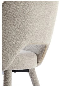 Светлосив трапезен стол Djeslin – Light &amp; Living