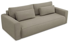 Светлокафяв разтегателен диван с място за съхранение 238 cm Kapua – Makamii