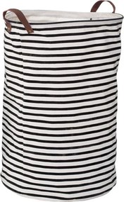 Черно-бял текстилен кош за пране 54 l Stripe – Premier Housewares