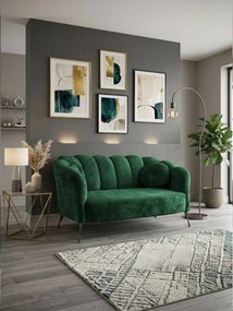 Диван Adria двуместен-Зелено - черно