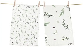 Памучни кърпи с коледен мотив в комплект от 2 броя 50x70 cm - Butter Kings