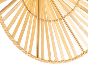 Ориенталска стенна лампа черна с естествен бамбук - Pua