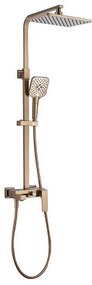 Душ система със смесител, пита, слушалка и шлаух 6891BRUSH ROSE GOLD, Inter Ceramic