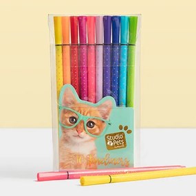 Studio Pets - Цветни химикалки с тъник писец, 10 броя