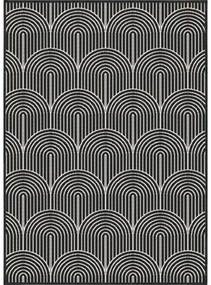 Черно-бял външен килим 200x290 cm Pangli Black – Hanse Home
