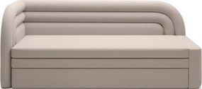 Бежов кадифен разтегателен диван с място за съхранение ляв ъгъл 223 cm Fabillo – ELTAP