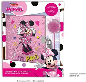 Disney - MINNIE таен дневник с пайети и химикалка