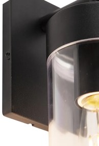 Интелигентна модерна външна стенна лампа черна с wifi ST64 - Rullo