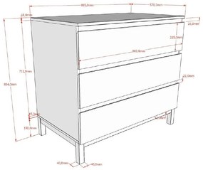 Бял детски скрин 99x89x57 cm Eva – Vipack