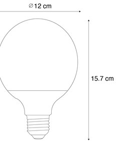 Комплект от 5 Smart E27 LED крушки G120 матови RGBW 9W 806 lm 2700-6500K