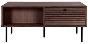 Тъмнокафява масичка за кафе от декор от дъб 50x100 cm Kyoto – House Nordic