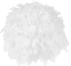 Висяща лампа в кънтри стил бяла с пера - Feather