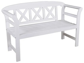 Бяла дървена градинска пейка Vancouver - Garden Pleasure