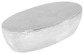 246506 vidaXL Маса за кафе, кована, сребриста, 100x50x28 см, алуминий