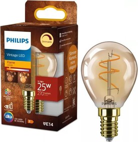 Димируема LED крушка VINTAGE Philips P45 E14/3,1W/230V 2200K
