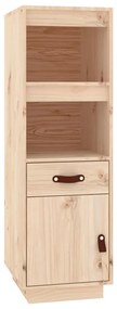 820152 vidaXL Висок шкаф, 34x40x108,5 см, борово дърво масив
